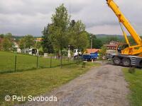 Kamenný kříž pod farou v Bělotíně od roku 2015